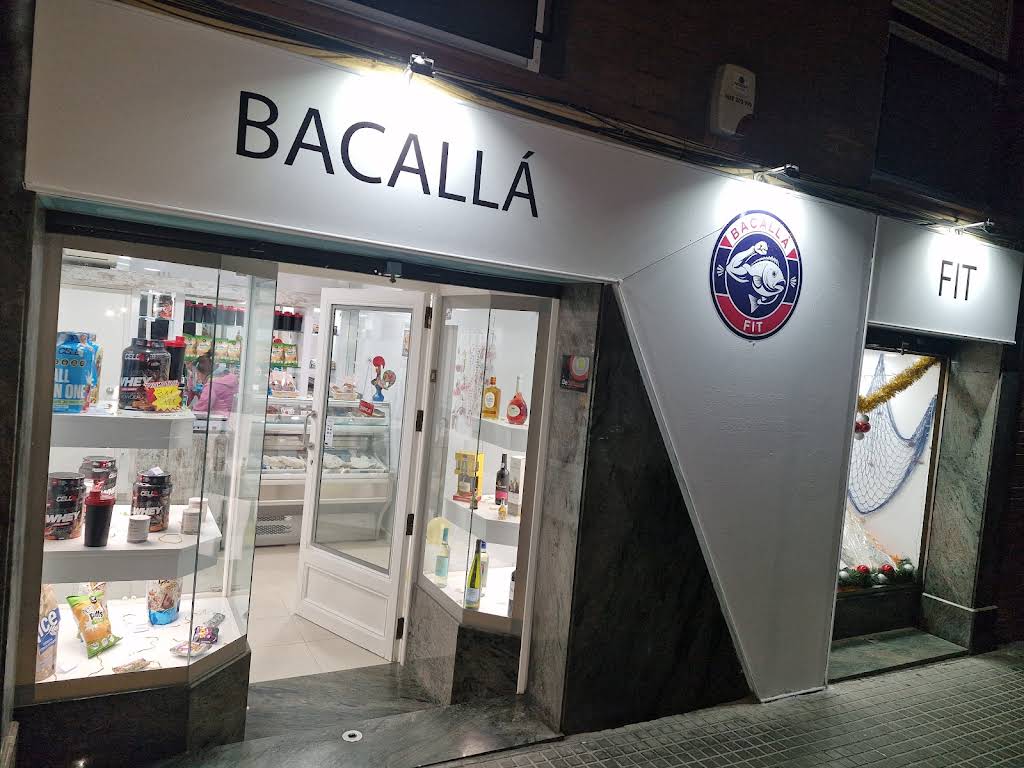 Fachada exterior de Bacallá Fit, tienda especialista en bacalao en Barcelona