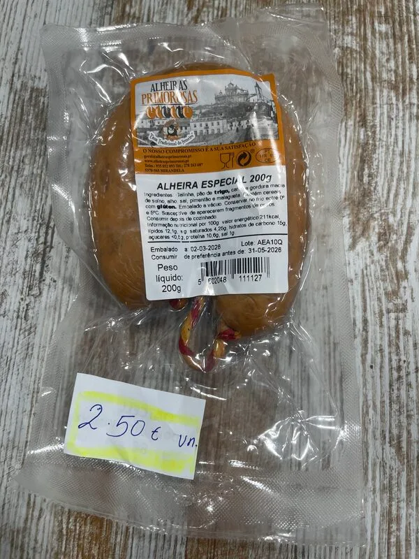 Alheira Especial 200g — Bacallá Fit, Sant Feliu de Llobregat